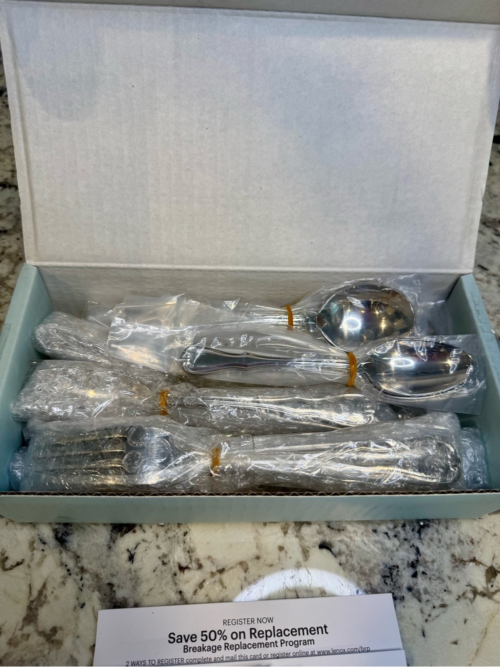 Lenox pine Grove 29-Pc 18/10 stainless flatware set service for 4 NIB